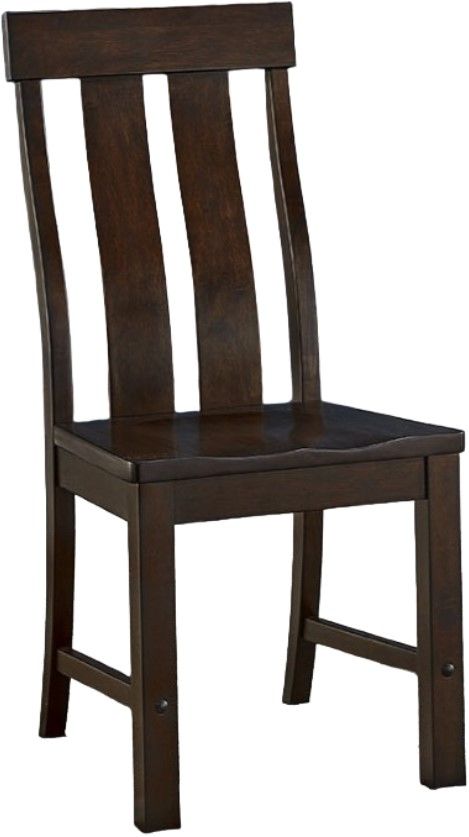 A-America® Henderson Muscavado Brown Slatback Dining Side Chair-0