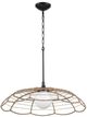 Uttermost® Lakeside Matte Black/Saddle Brown 1-Light Indoor-Outdoor Pendant-0