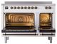 Ilve® Nostalgie II Noblesse 48'' White Pro Style Induction Range with Burnished Trim-1