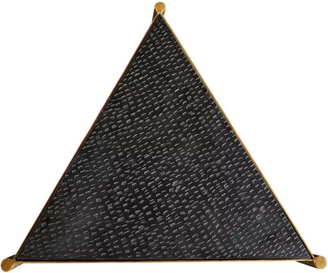 Bassett® Furniture Tyro Black/Brass Triangle Table-3