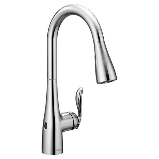 Moen® Arbor Chrome One-Handle High Arc Motionsense Wave Pulldown Kitchen Faucet-0