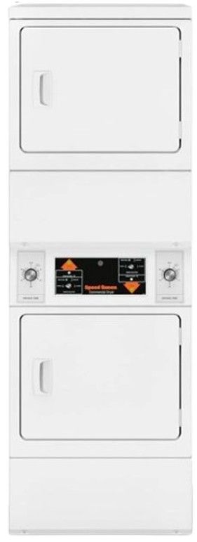 Speed Queen® Commercial White 7.0 Cu. Ft. Gas Dryer, 7.0 Cu. Ft. Gas Dryer Stack Laundry-0