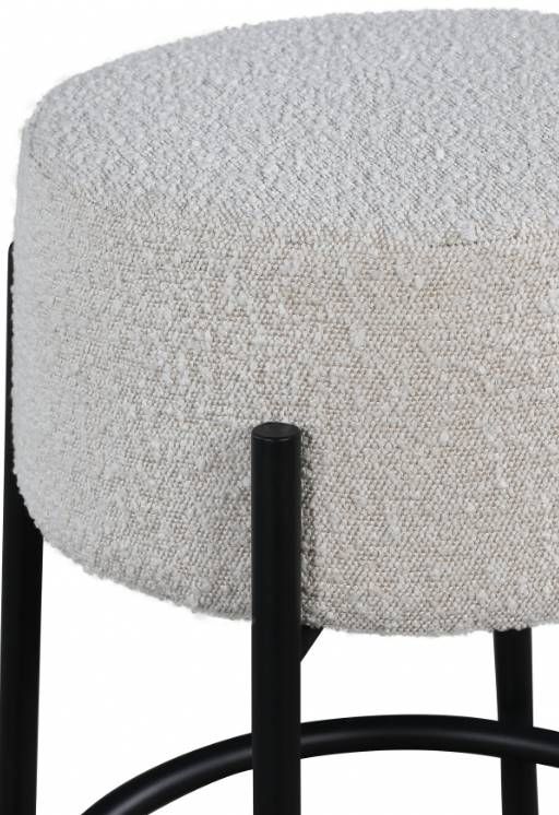 Meridian Furniture Avalon Cream/Matte Black Bar Stool-2