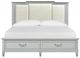 Magnussen Home® Glenbrook Natural/Pebble Upholstered Queen Panel Storage Bed-1