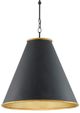 Currey & Company Pierrepont Antique Black/Contemporary Gold Leaf Large Pendant Lighting-0
