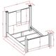 Global Furniture USA Logan Siver Queen Bed with LED and Speakers-2