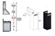 ZLINE 36" Black Stainless Steel Chimney Extension -1
