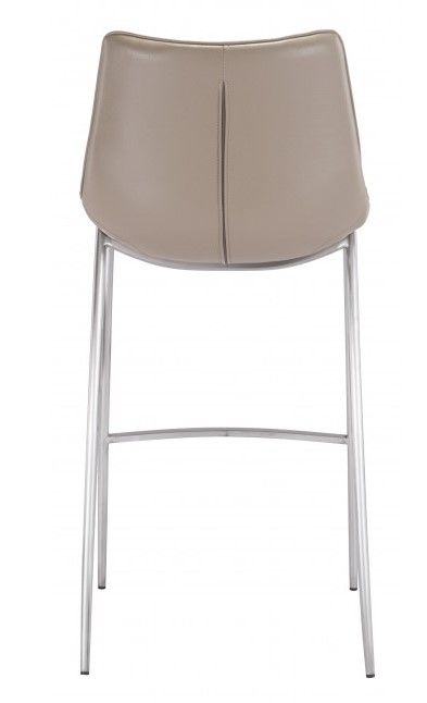 Zuo® Modern Magnus Gray/Silver Bar Chair-1