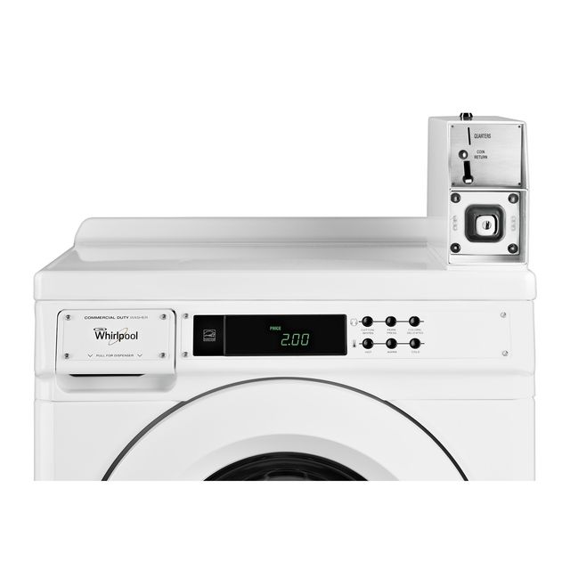 Whirlpool Commercial 3.1 Cu. Ft. Coin-Operated Front-Load Washer with Microprocessor Controls - White-1