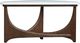 Magnussen Home® Arwen White Demilune Sofa Table with Brown Base-4