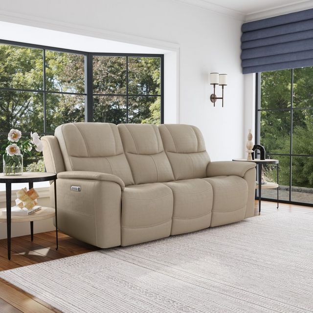 Flexsteel® Crew Pebble Power Reclining Sofa with Power Headrests and Lumbar-8