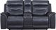 Leather Italia™ Georgetowne Bullard Gray Power Reclining Loveseat with Console-1