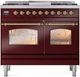 Ilve® Nostalgie II Series 40" Burgundy Pro Style Dual Fuel Range-0