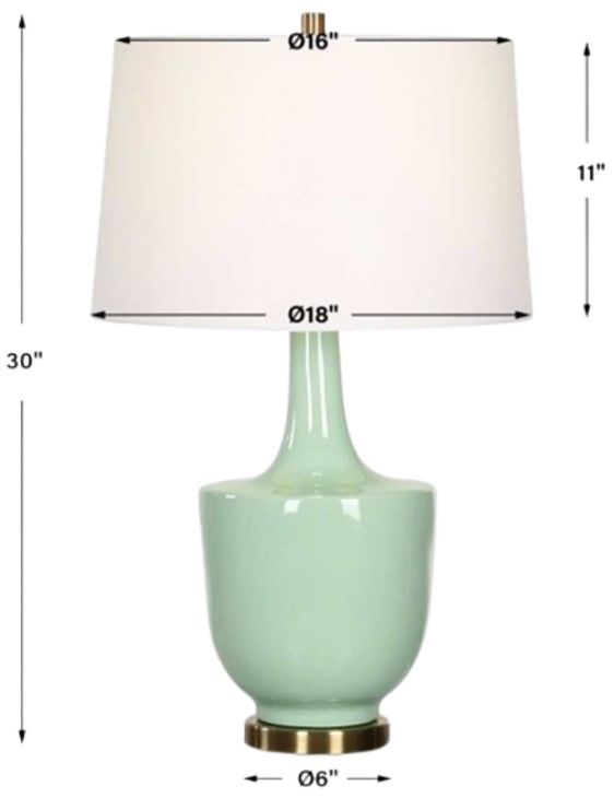 Uttermost® Kyla Mint Green Table Lamp-2
