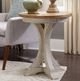 Liberty Furniture Farmhouse Reimagined Chestnut Chairside Table with Antique White Base-1