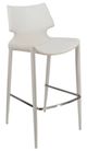 VIG Furniture Modrest Hayes 2-Piece Stainless Steel/White Bar Stool Set-0