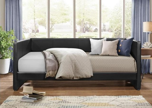 Mazin Furniture Arin Black Vinyl Daybed-3
