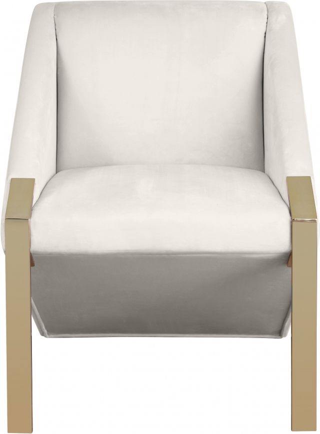 Meridian Furniture Rivet Cream Velvet Chair-1