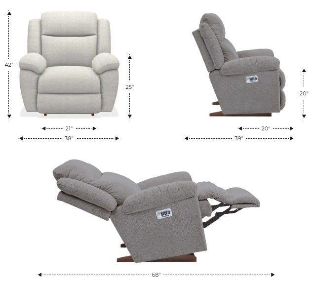 La-Z-Boy® Joel Cocoa Power Rocking Recliner with Headrest and Lumbar-2