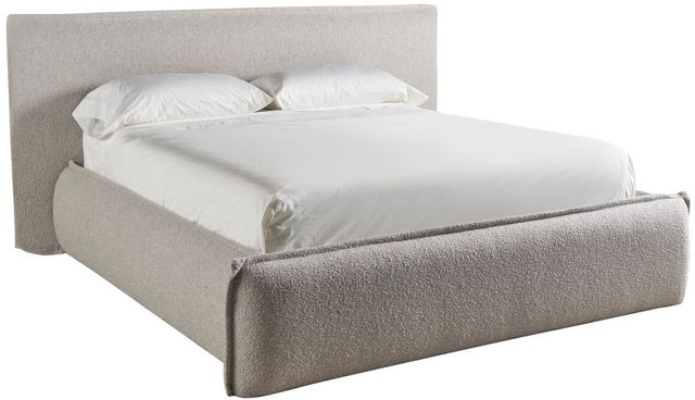 Universal Explore Home™ New Modern Medina Pebble Upholstered King Lux Panel Bed-0