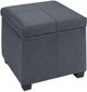 Kwality Imports 2012XS Blue Gray Storage Ottoman-0