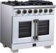 FORNO® Capriasca Series Alta Qualita 36" White Pro Style Gas Range-1