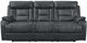 Elements International Trinidad Pebble Grey Power Reclining Sofa-1