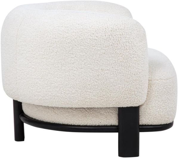 Coaster® Lawler Black/Ivory Upholstered Barrel Back Accent Chair-4