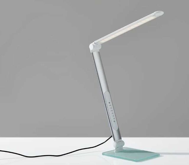 Adesso® Douglas Matte Silver LED Desk Lamp-3