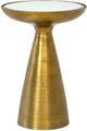 Four Hands Marlow Mod Glass Top Pedestal Table with Brushed Brass Base-0