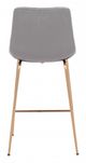 Zuo® Tony Gray and Gold Counter Chair-3