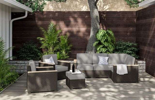 homestyles® Boca Raton 4-Piece Brown Sectional Set-1