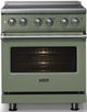 Viking® 5 Series 30" Eucalyptus Pro Style Electric Range with Polished Chrome Trim-4