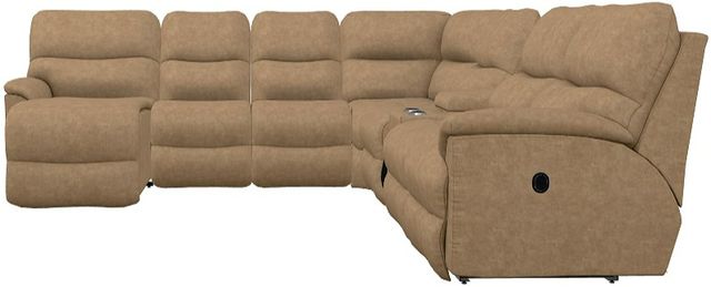 La-Z-Boy® Trouper Camel Reclining Sectional with Custom Layout Options-2