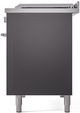 Ilve® Professional Plus II 48" Graphite Matte Pro Style Dual Fuel Range-4