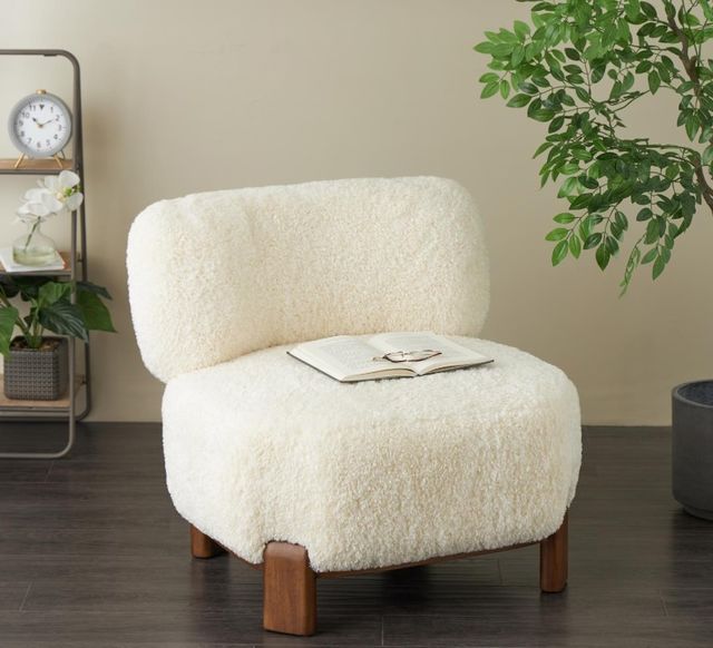 Deco Marche White Accent Chair-3