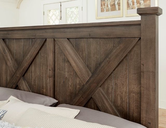 Artisan & Post by Vaughan-Bassett Cool Rustic Mink California King Panel Bed-2