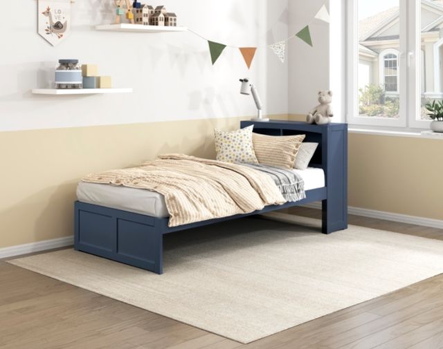 Homelegance® Nora Blue Twin Bookcase Platform Bed-1