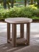 Signature Design by Ashley® Angel Island Beige Aluminum/Wicker Outdoor End Table with Brown Base-4