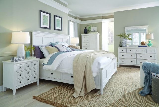 Magnussen Home® Heron Cove Chalk White California King Storage Panel Bed-1
