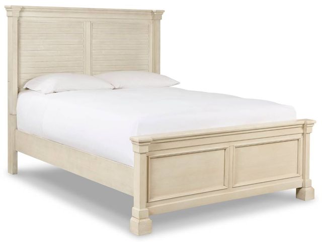 Signature Design by Ashley® Bolanburg 5-Piece Antique White Queen Panel Bed Set-2