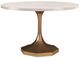 Century® Customizable Carrier and Company Molly Gold 48" Round Dining Table-3