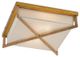 Currey & Company Connor Natural/Dark Contemporary Gold Leaf Flush Mount Light-0