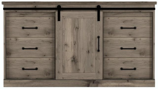 Perdue Woodworks Brown Dresser with Door-1