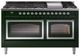 Ilve® Nostalgie II Noblesse 60'' Emerald Green Pro Style Dual Fuel Range with Chrome Trim-0