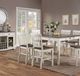 TEI Kelsey Dark Oak Gathering Table with White Base-2