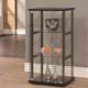 Coaster® Cyclamen Black/Clear 3-Shelf Glass Curio Cabinet-1