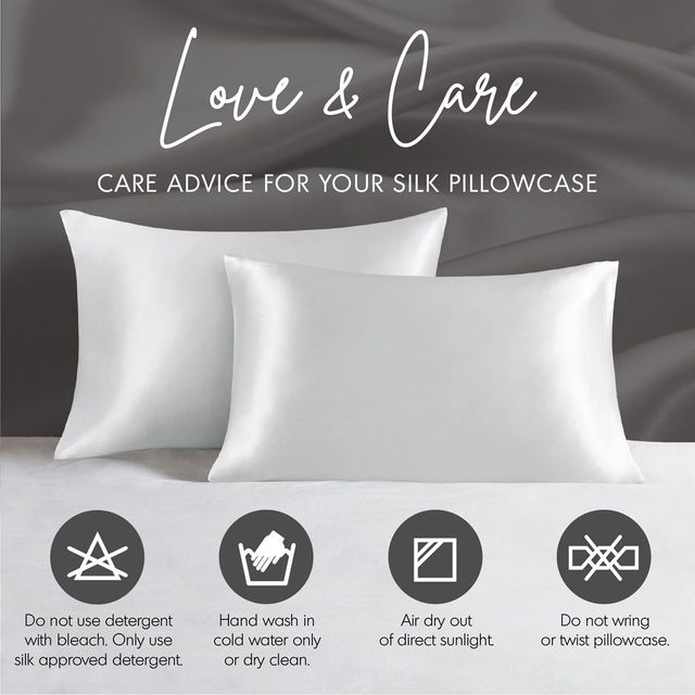 Olliix by Madison Park Silk 100% Mulberry Single Ivory King Pillow Case-4