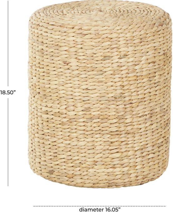 Deco Marche Brown Drum Accent Table-1