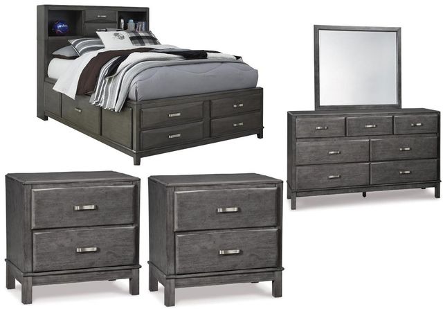Signature Design by Ashley® Caitbrook 5-Piece Gray Full Storage Bed Set-0